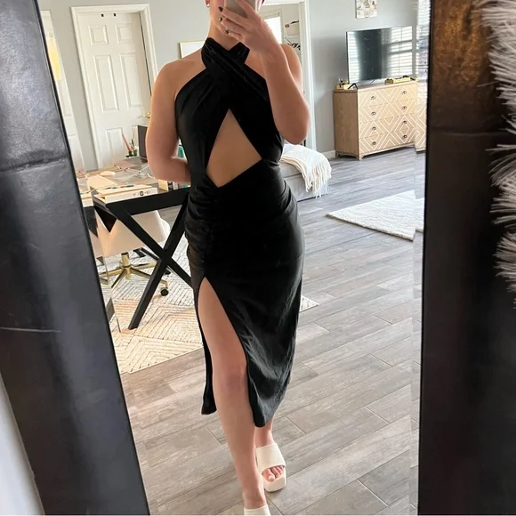 Black Showpo Midi Party Dress - Picture 2 of 12